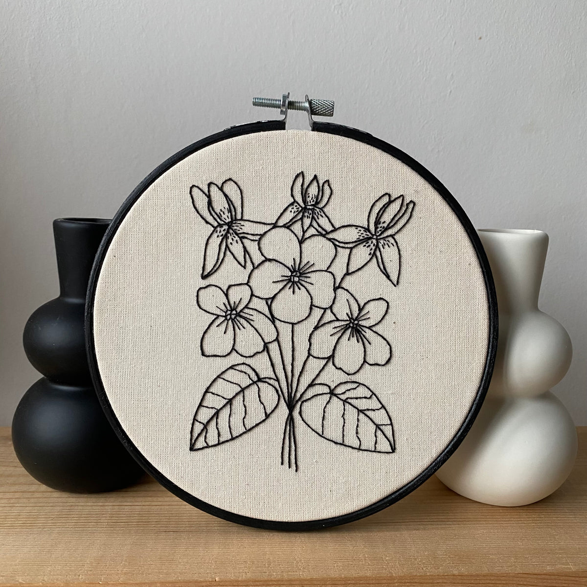 February Birth Flower Hand Embroidery Pattern PDF